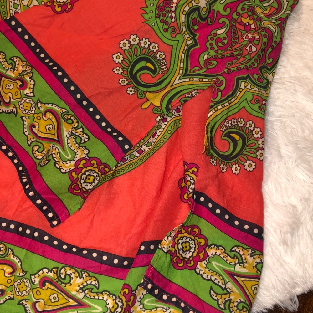 Anthropologie Lilka Long Gray Orange Multi Dress - Picture 6 of 6
